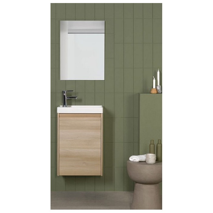 Conjunto mueble zareb 60cm, lavabo 60cm cerámico de un seno y espejo