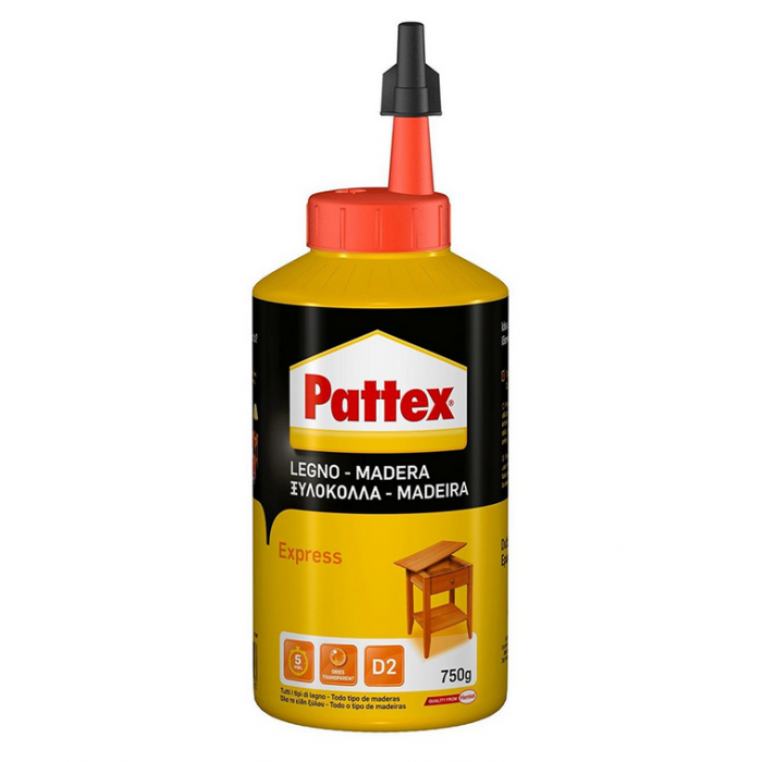 Para pegar maderas rápidamente con otros objetos. Pattex no utiliza  disolventes y puede ser usado para pegar todos los tipos de