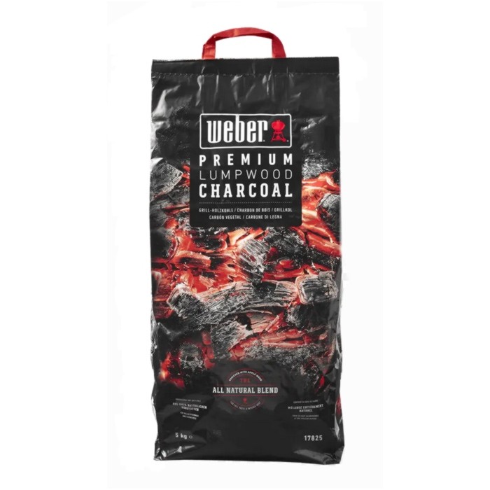 El carbón vegetal Weber está hecho de maderas de haya, carpe y roble